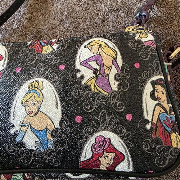 Dooney & Bourke Disney Parks Runaway Princess Crossbody Pouchette Bag Black NWOT - Picture 14 of 16